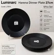 Luminarc Harena 6pcs Black Glass Plates - 27cm - 2