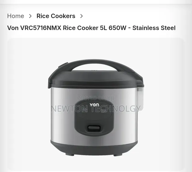 5 Litre Von Electric Rice Cooker - 1
