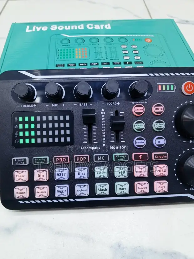 F998 Portable USB-C Sound Card Mixer - 1