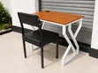 Modern Office Desk with Black Visitor Chair - 1
