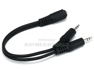 LASA 3.5mm Audio Splitter Cable (2 Male to 1 Female)