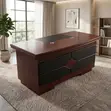 1.4m Executive Mahogany Office Desk - 2