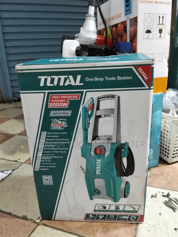 Total 2000W High Pressure Washer with Gun and Hose - 1