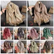 Silk Gold Threaded Scarves - 2