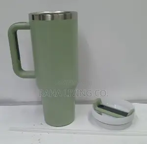 1200ml Insulated Stainless Steel Tumbler with Handle & Straw