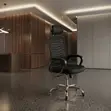 Kiti cha Ofisi cha Ergonomic chenye Mkeka na Kichwa - Nyeusi - 3
