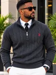 Polo Quarter Zip Sweaters - 1