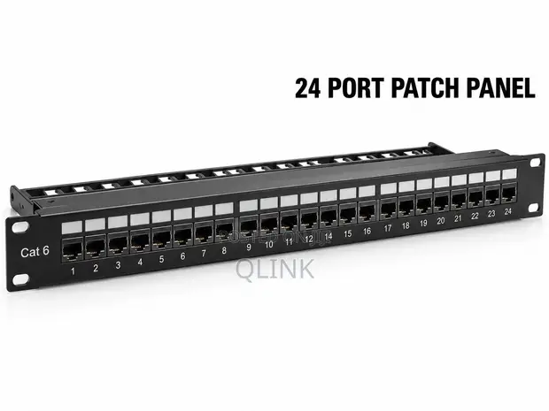 APKR Cat 6 24-Port Patch Panel Loaded - 1