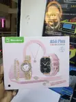 A58 Plus Smart Watch 8-in-1 Gift Set na Pink Strap - 3