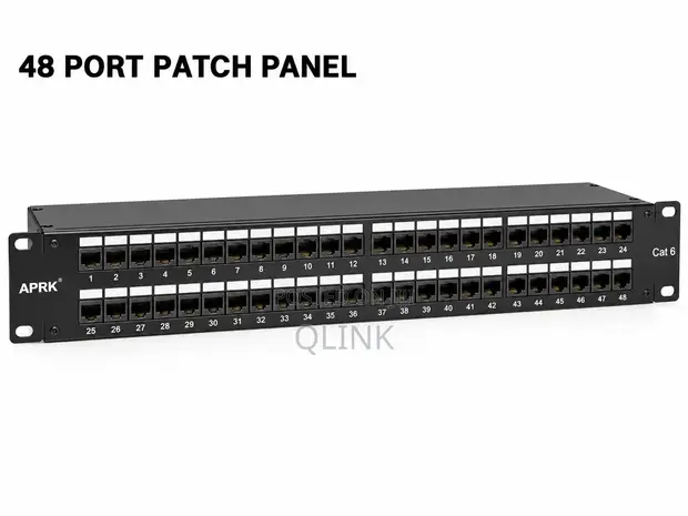 APKR Cat 6 48 Port Patch Panel Loaded - 1