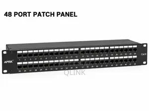 APKR Cat 6 48 Port Patch Panel Loaded