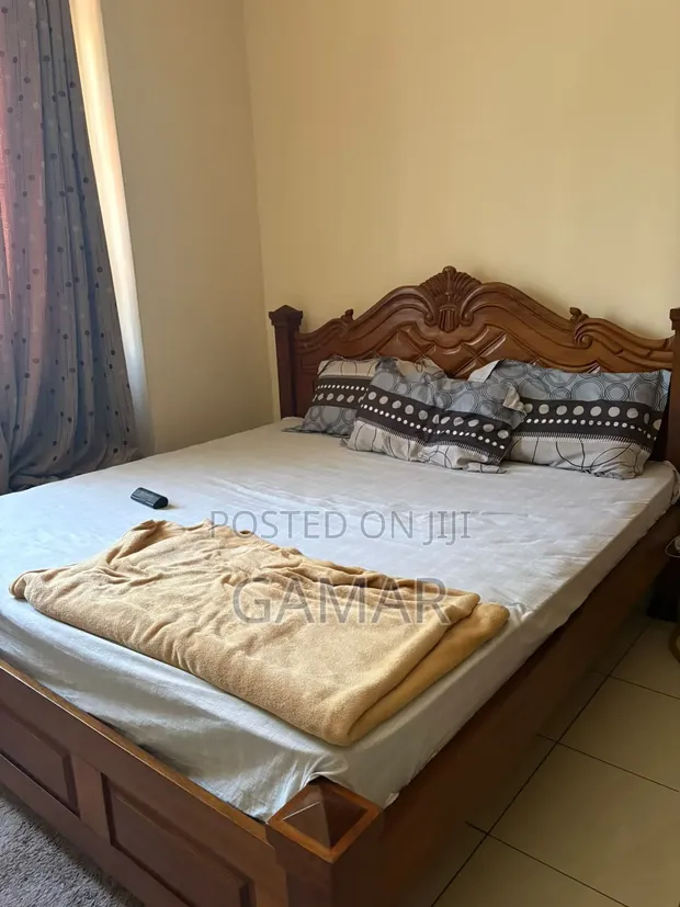 Ideal King Size Bed Frame - Used, Brown - 1