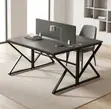 2-Seater Office Workstation - Black - 3