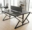 2-Seater Office Workstation - Black - 4