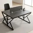 2-Seater Office Workstation - Black - 5