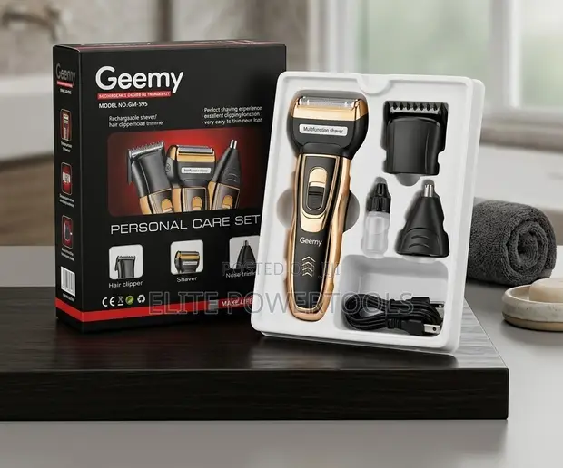 Geemy Rechargeable Shaver na Trimmer Set GM-595 - 1