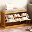 DIY Bamboo Entryway Bench with Flip Drawer and Seat Cushion - 1