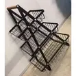 3-Tier Metallic Mesh Fruit Basket - Nyeusi - 1