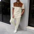 Men's 2-Piece Shortsleeve Tracksuits with Zip - 1