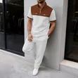 Men's 2-Piece Shortsleeve Tracksuits with Zip - 2