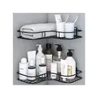 Adhesive Metal Bathroom Corner Rack Storage Shelf - 2