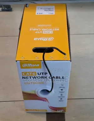 Dahua 305m Cable ya Mtandao ya Nje ya U/UTP CAT6 (Nyeusi, PE Sheath)