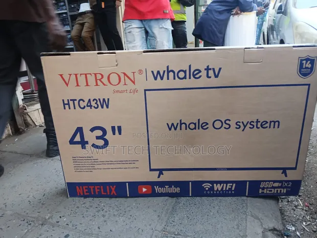 Vitron 43" QLED FHD Smart Android TV, Frameless - 1