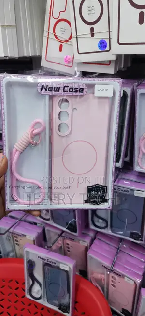 Light Pink MagSafe Case with Wrist Strap for Samsung Galaxy S26 Plus