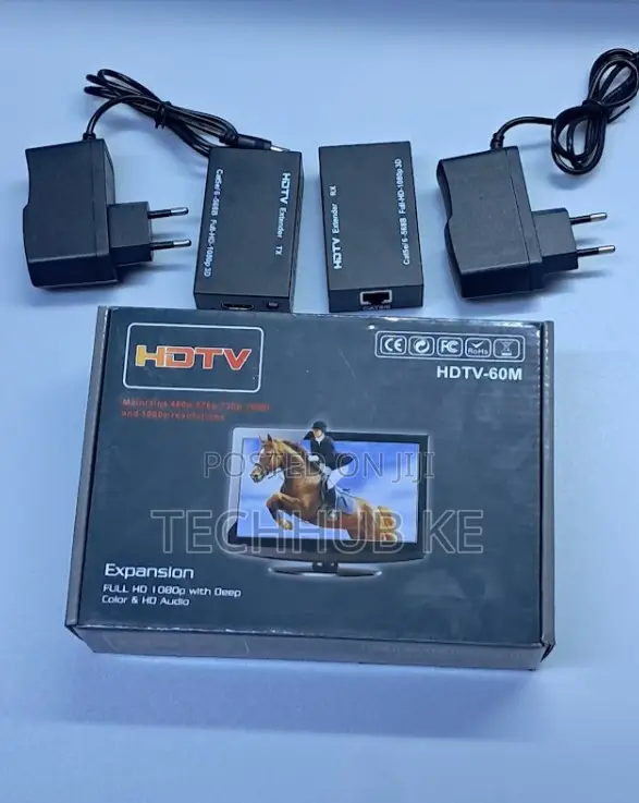 HDMI Repeater Extender 60M Kwa Cat5e/6 UTP Cable 1080P 3D - 1