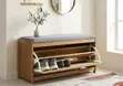 Bamboo Shoe Changing Stool with Hidden Storage - 1