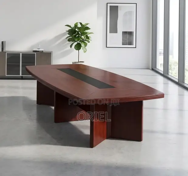 Meza ya Mikutano ya Mahogany 300cm - 1