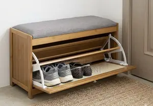 KAMPCO DIY Wooden Entryway Shoe Storage Bench