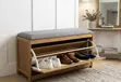 Modern Bucket Flip Shoe Cabinet with Changing Stool Bench - 1