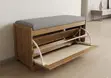 Modern Bucket Flip Shoe Cabinet with Changing Stool Bench - 2