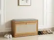 Modern Bucket Flip Shoe Cabinet with Changing Stool Bench - 3