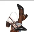 Viatu vya Kisigino vya Slingback Chunky Halisi (Size 37-43) - 4