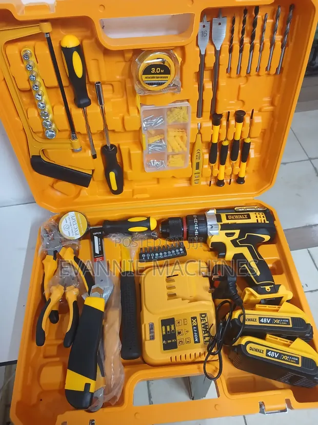 Dewalt 48V Cordless Hammer Drill Toolset - 1