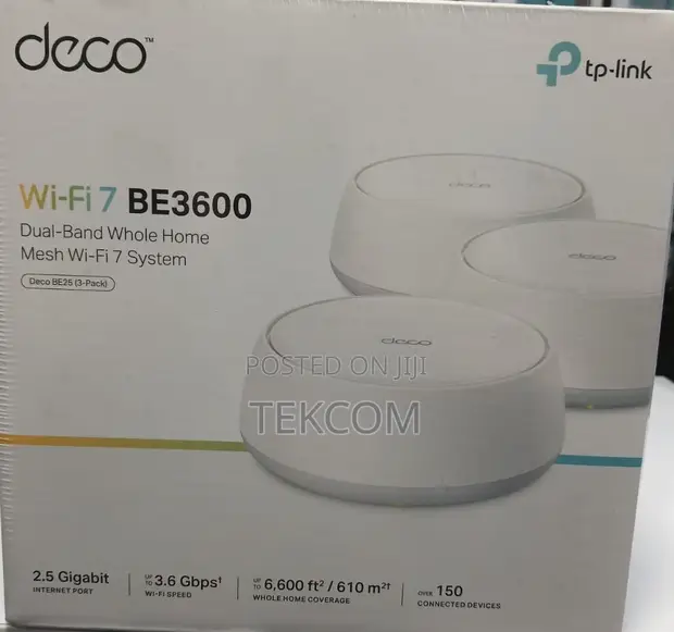 TP-Link Deco BE25 BE3600 WiFi 7 Mesh System (3 Pack) - 1