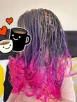 Ombre Braids na French Curls - 2