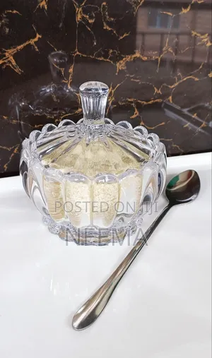 Glass Sugar Dish with Lid