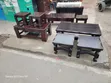 Wooden Coffee Table with 6 Stools - 2