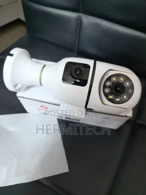 Dual Lens Bulb CCTV yenye Night Vision