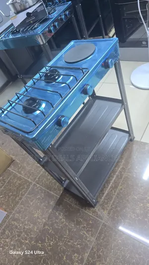 Cooker ya Kusimama ya 2+1 Mpya na Rafu