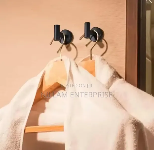 Stainless Steel Punch Free Hanging Hooks (2pc) - 1