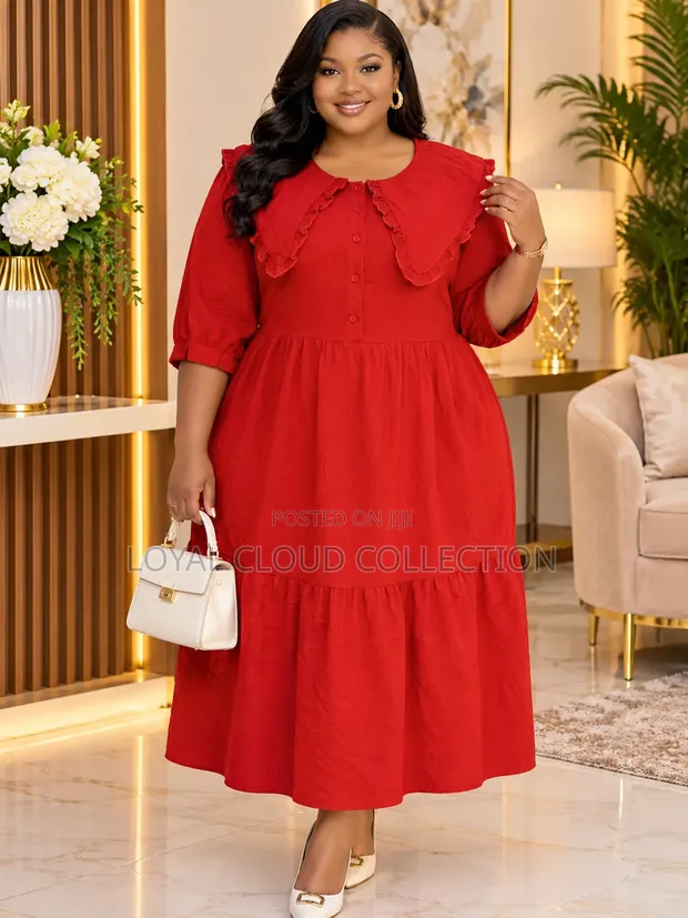 Thrift Oversized Orange Dress - 1