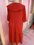 Thrift Oversized Orange Dress - 2