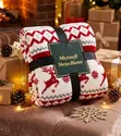Blanketi ya Krismasi ya Fleece Mbili-Upande 150x200cm - 2