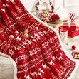 Blanketi ya Krismasi ya Fleece Mbili-Upande 150x200cm - 5