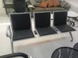 Black Heavy-Duty 3-Link Bench ya Kusubiria - 3