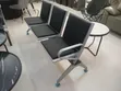 Black Heavy-Duty 3-Link Bench ya Kusubiria - 5